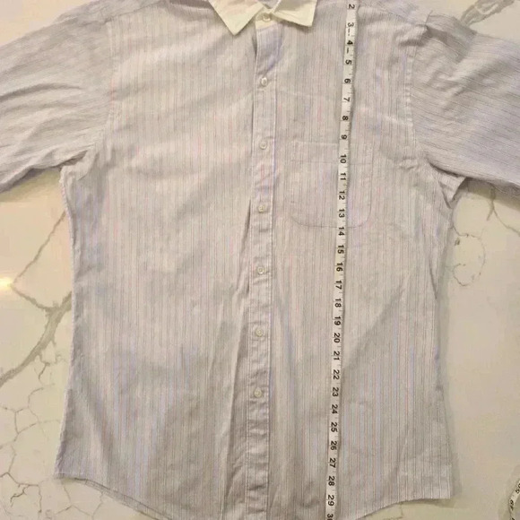 Brooks Brothers Mens Cotton Button Down Dress Shirt Blue White Size 15.5 - Picture 7 of 8